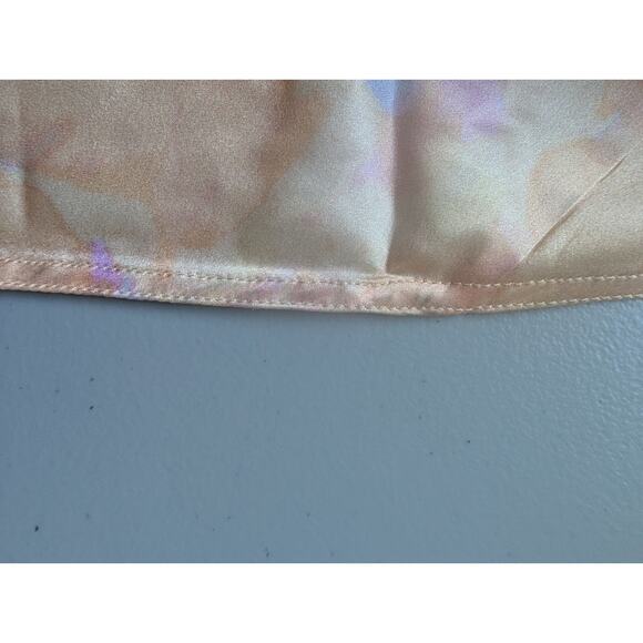 NWD Polo Ralph Lauren Rily 100% Silk Tie Collar Maxi Dress Sz 4 Peach Dye #1H458 - Picture 10 of 14